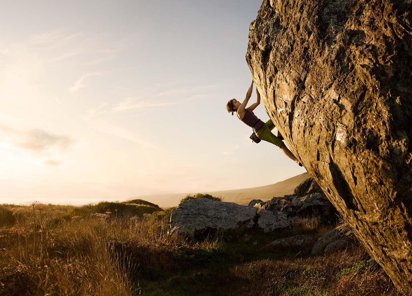 Rod Mclean - woman rock climbing