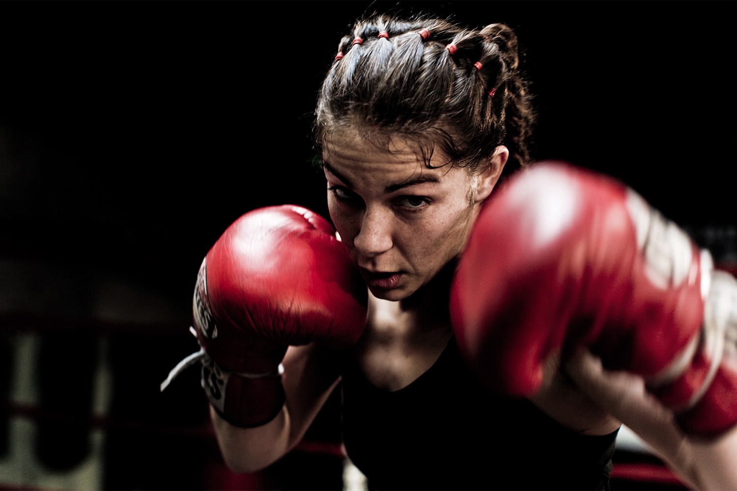 Athlete-female-boxer-red-gloves-Rod-McLean